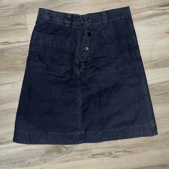 MHL by Margaret Howell Sailor Skirt in Indigo Blue Navy, XS - New - Picture 7 of 8